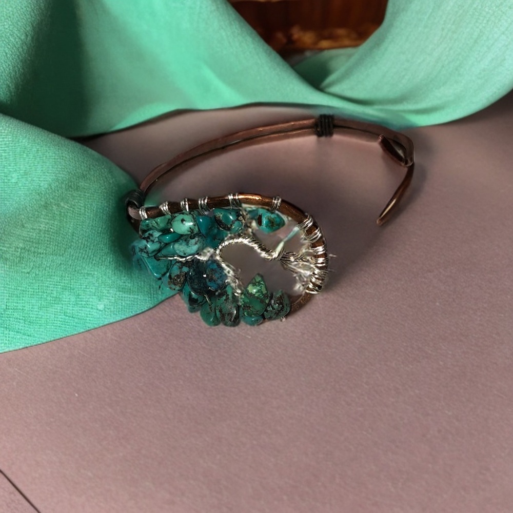 Turquoise Tree of Life Bracelet